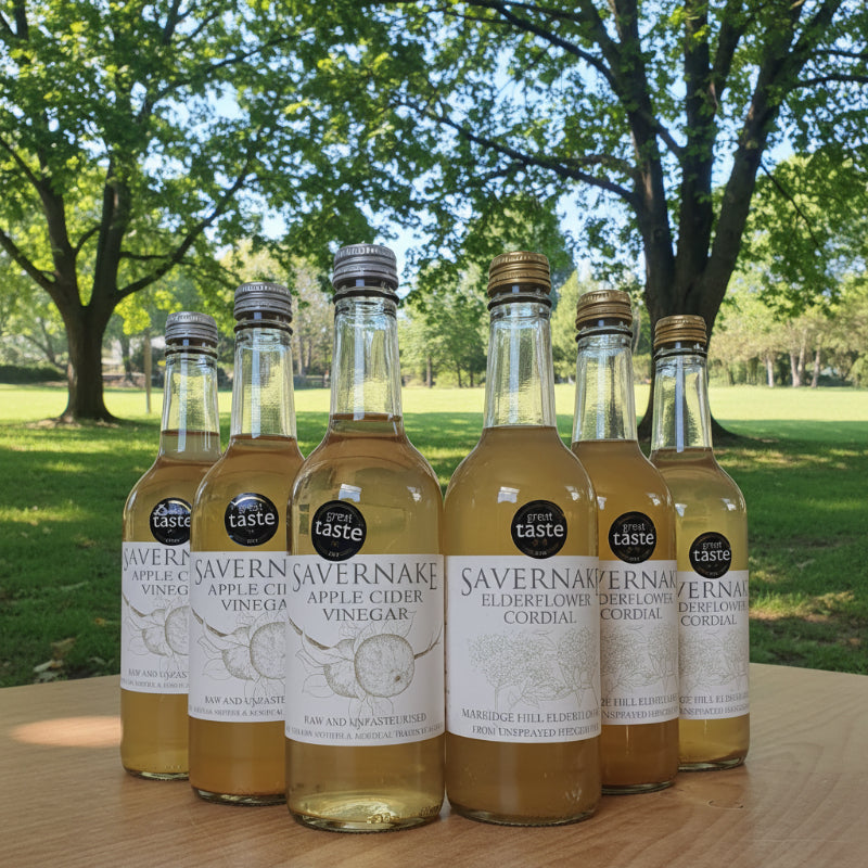 Apple Cider Vinegar & Elderflower Cordial - Case of 6 (3 of each)